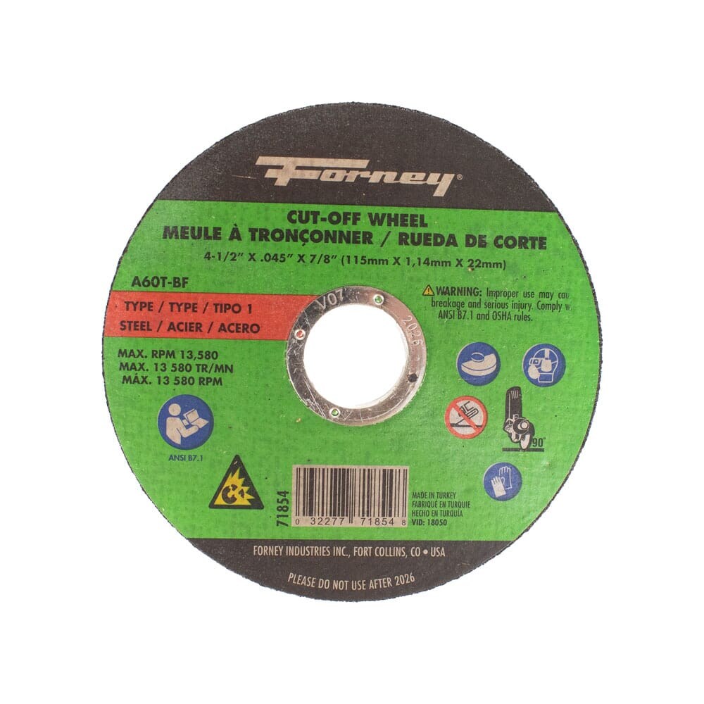 71854 Cut-Off Wheel, Metal, Type 1